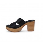 Oh My Sandals Γυναικεία δερμάτινη παντόφλα 5389 DOYA NEGRO