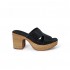Oh My Sandals Γυναικεία δερμάτινη παντόφλα 5389 DOYA NEGRO