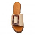 BOXER Δερμάτινα Mules 97022-10-025 μπεζ