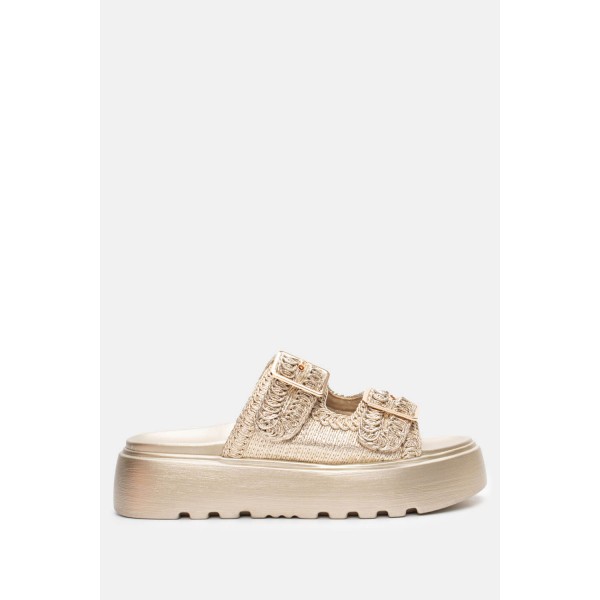 ANATOMIC NICOLAS Παντόφλες FLATFORMS NC-9026-44 GOLD