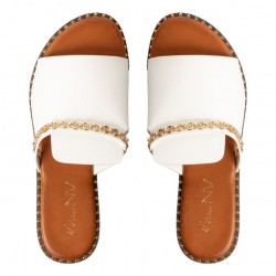 ENVIE FLAT SANDALS V96-15422-33 ΛΕΥΚΟ