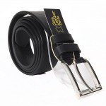 Gem Ανδρική Δερμάτινη sport ζώνη μαύρη  3,5cm MT35-101 black