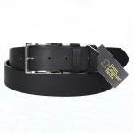Gem Ανδρική Δερμάτινη sport ζώνη μαύρη  3,5cm MT35-101 black