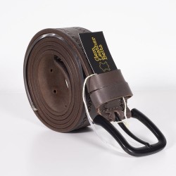 Gem Ανδρική Δερμάτινη sport ζώνη καφέ 4cm S/TER-40-80